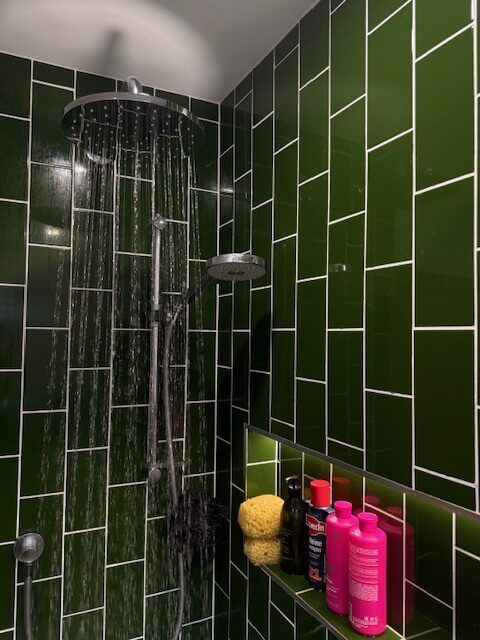 Green Tiled Bathroom