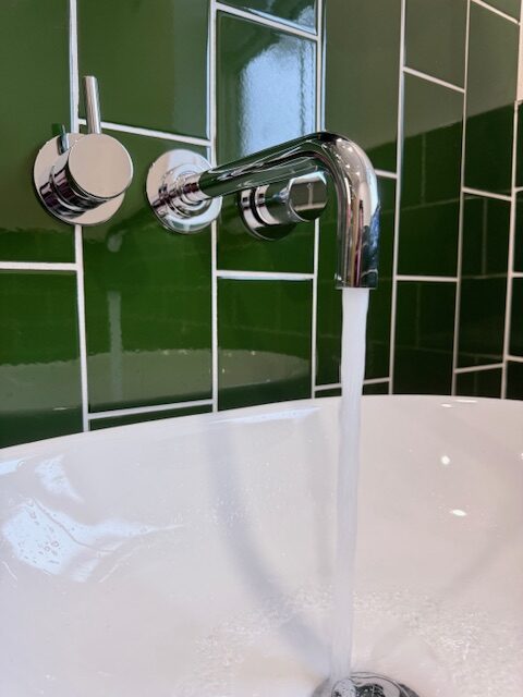 Green Tiled Bathroom