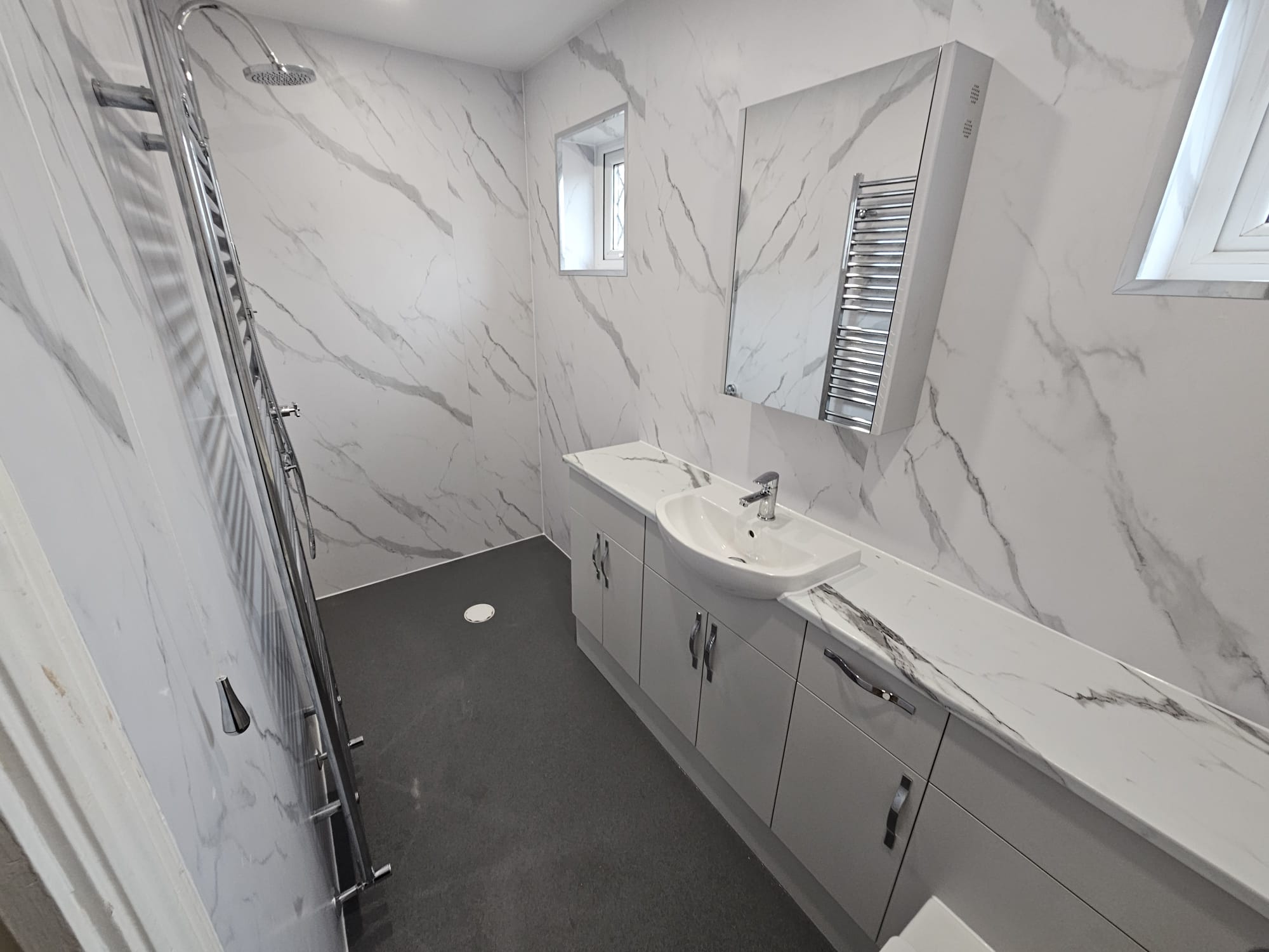 Carrara Marble Wet Room