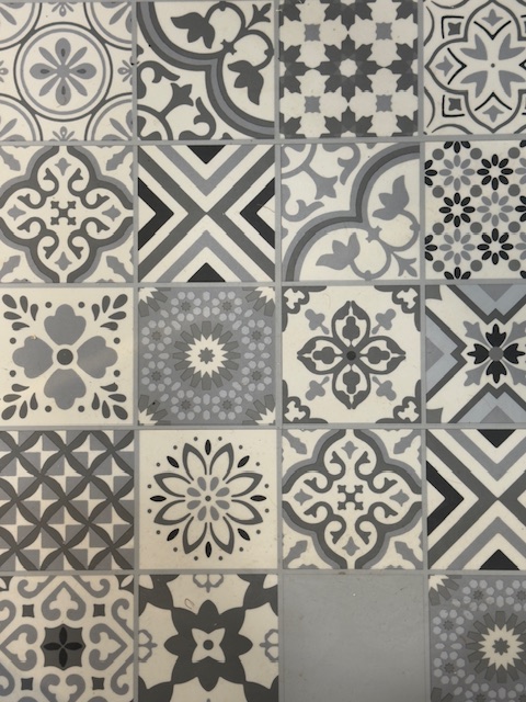 Corfu Mosaic Floor Shower
