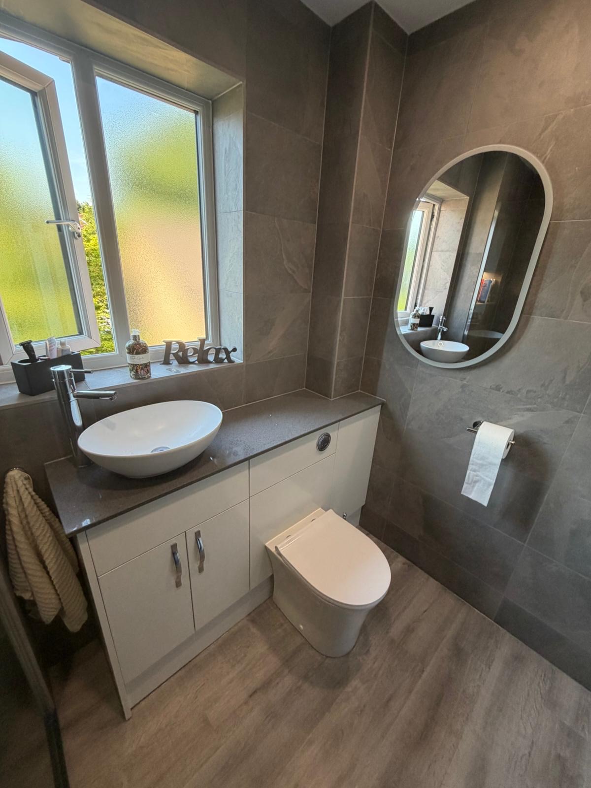 Matt Grey Slate Shower