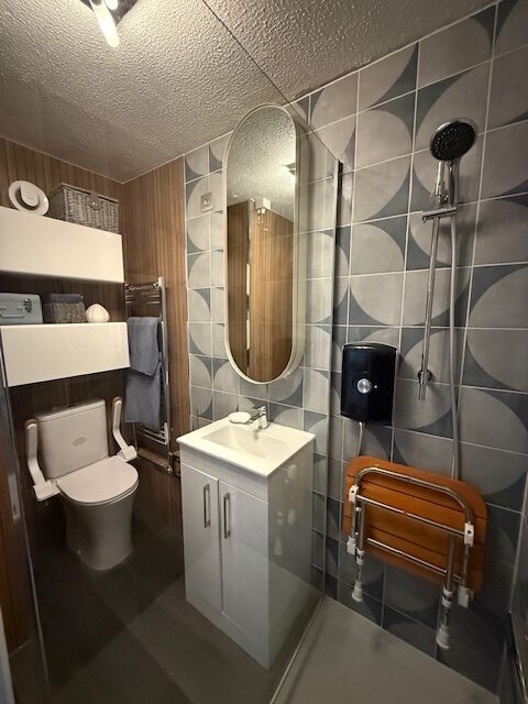Nordic Blue Tile Bathroom
