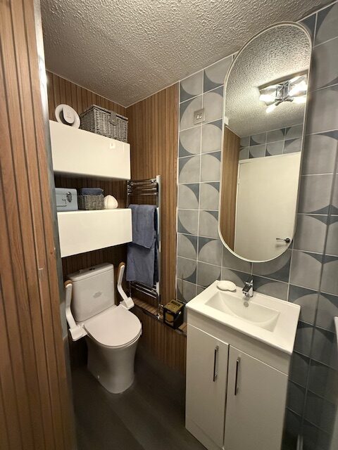 Nordic Blue Tile Bathroom