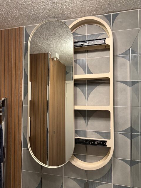 Nordic Blue Tile Bathroom