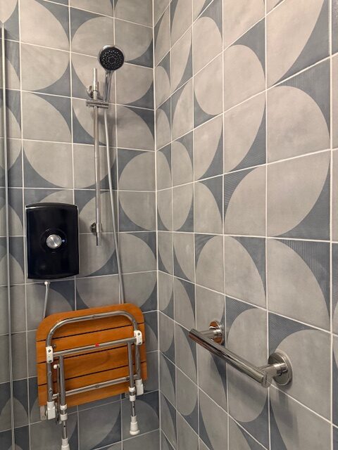 Nordic Blue Tile Bathroom