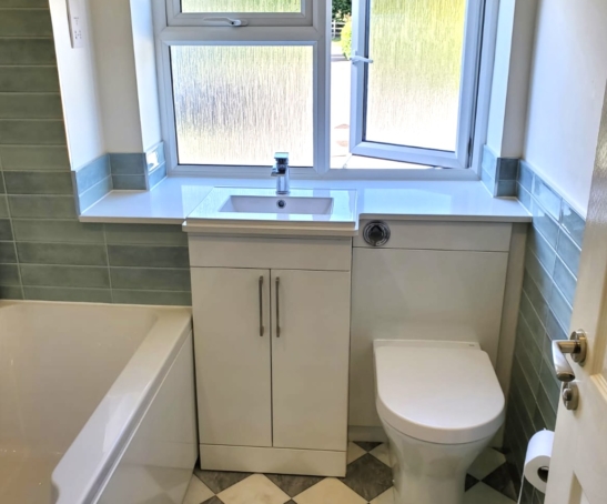 Chequer Floor Bathroom