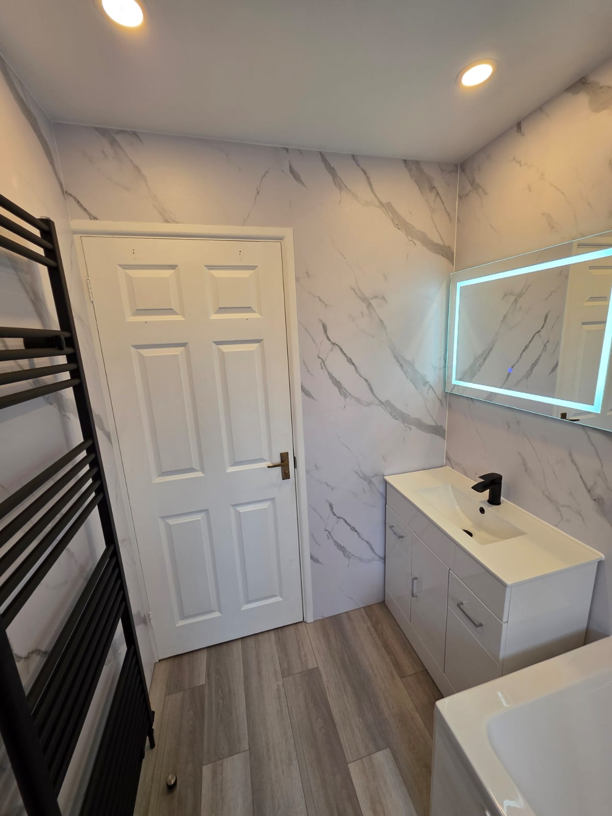 Black and Marble Bathroom