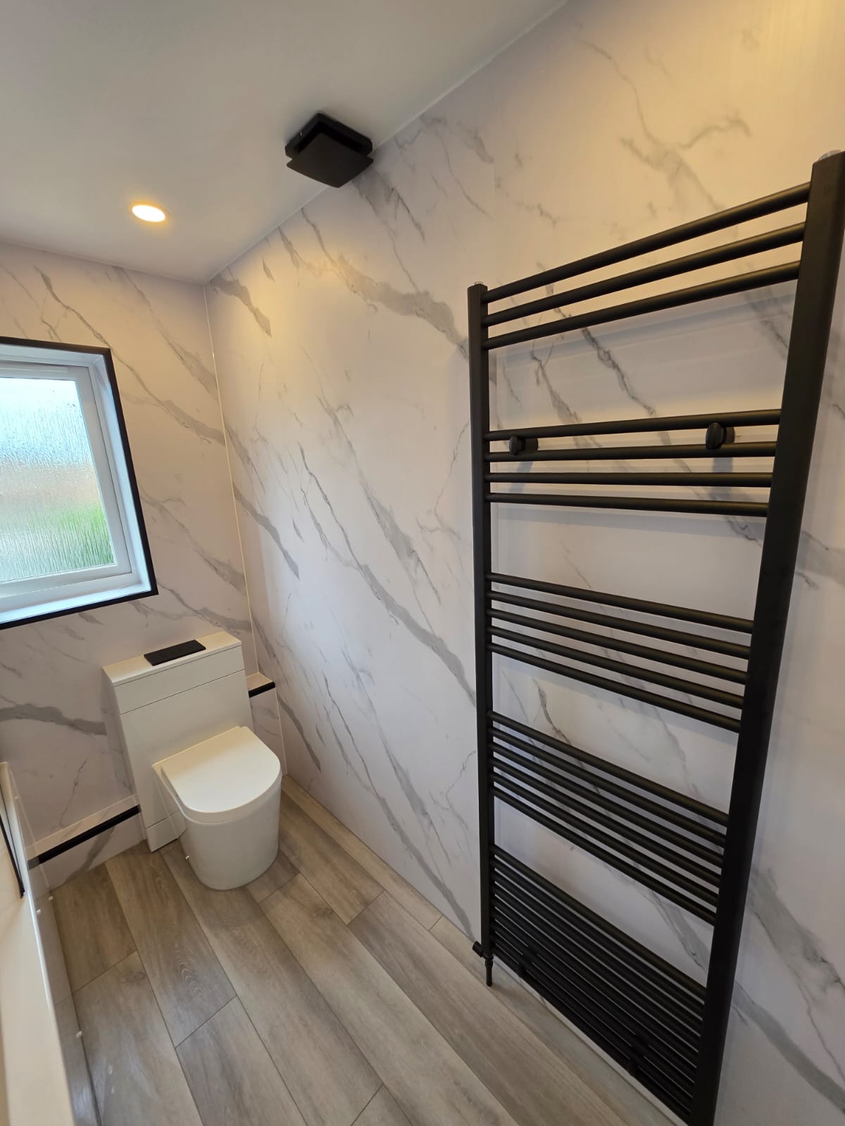 Black and Marble Bathroom