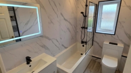 Black and Marble Bathroom
