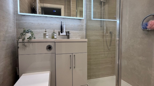Travertine Shower