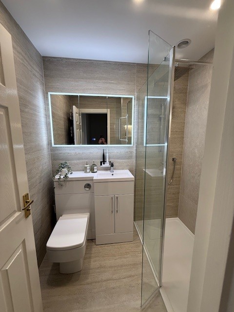 Travertine Shower