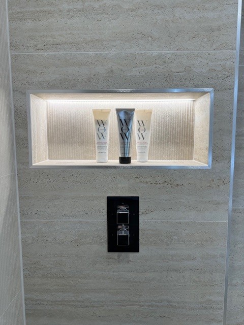 Travertine Shower