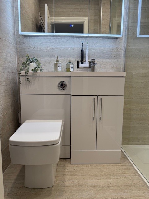 Travertine Shower